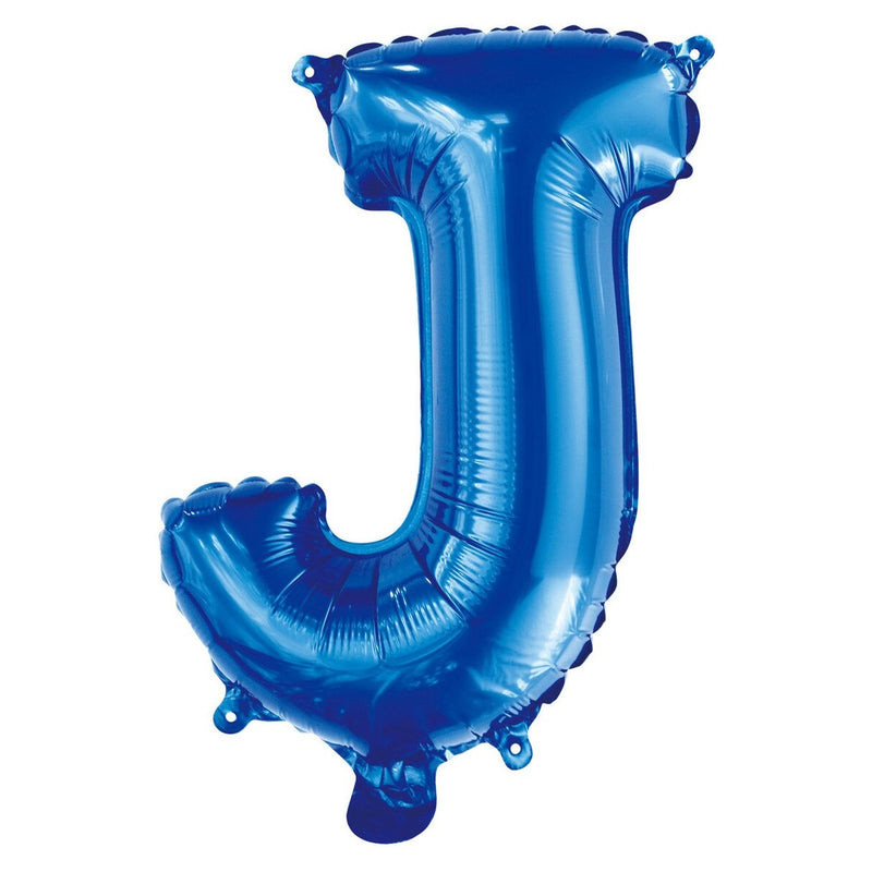 Blue Letter J Foil Balloon - 35cm