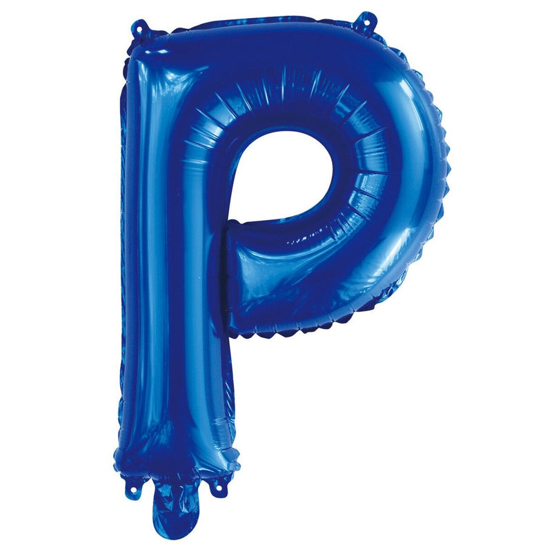 Blue Letter P Foil Balloon - 35cm