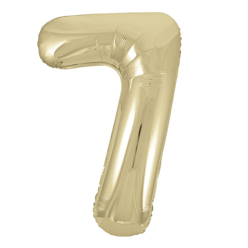 Number 7 Champagne Gold Giant Foil Balloon-86cm