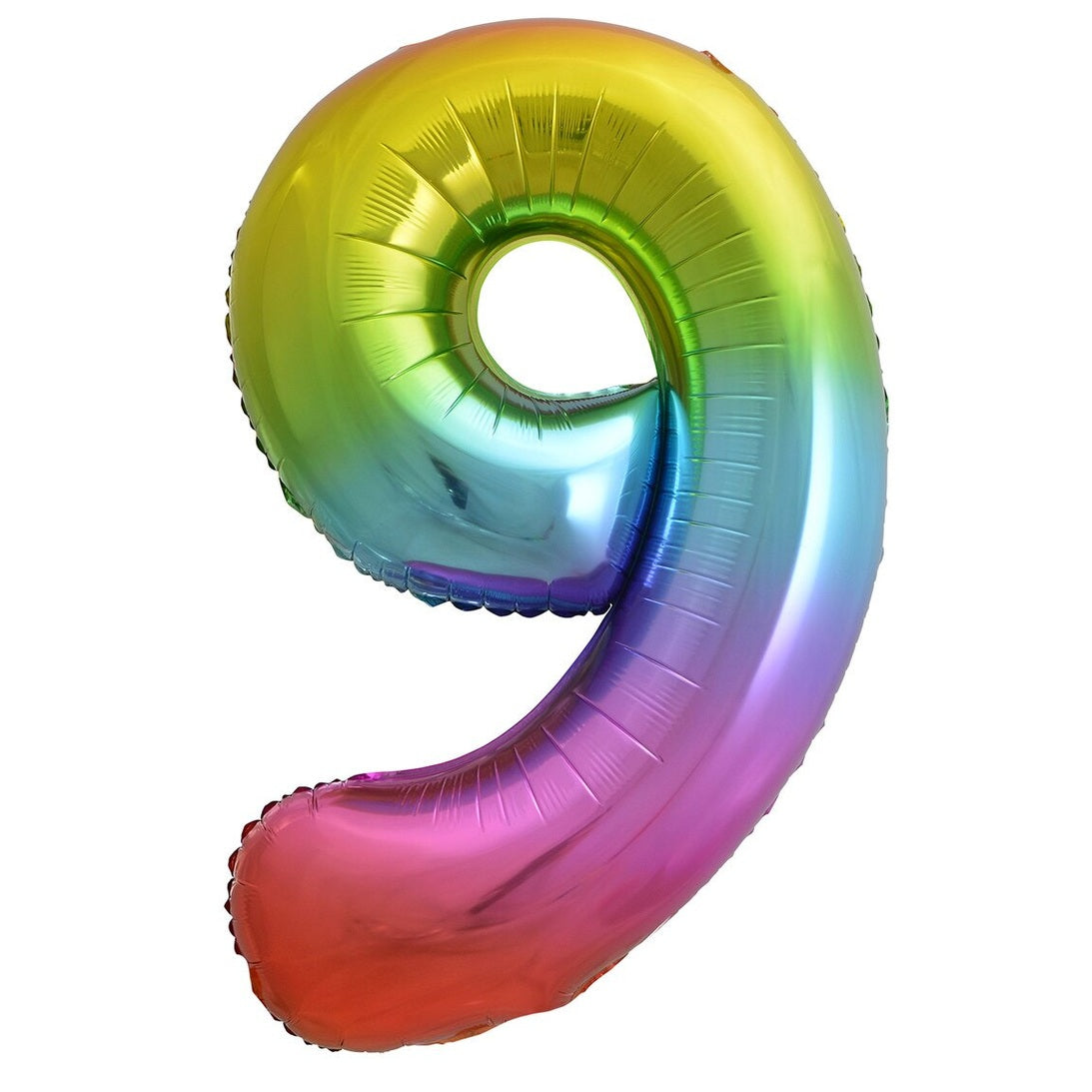 Number 9 Rainbow Foil Balloon-86cm