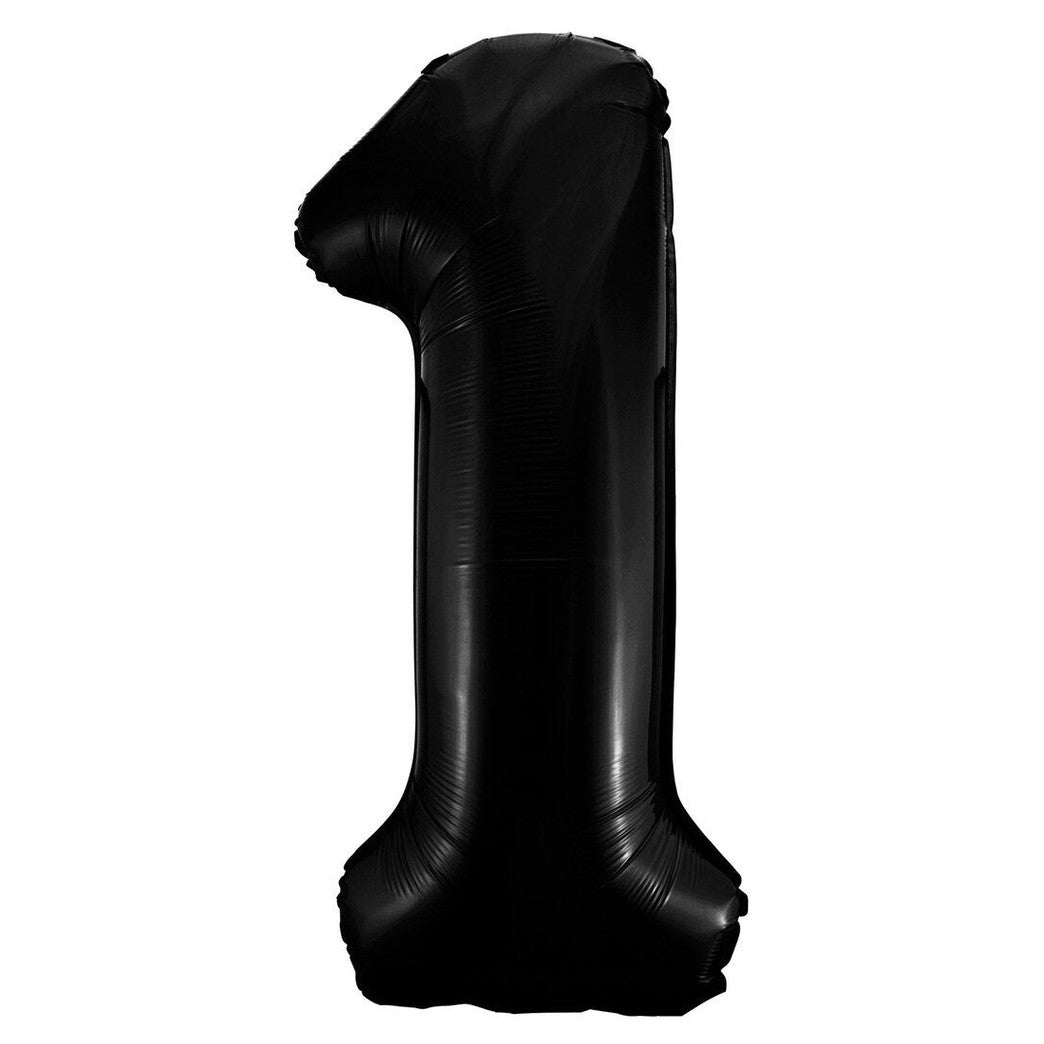Number 1 Black Foil Balloon-86cm