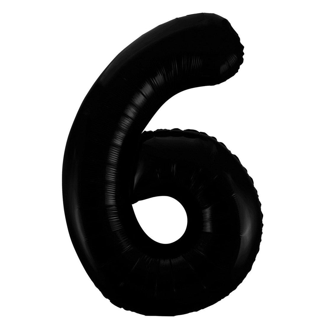 Number 6 Black Foil Balloon-86cm