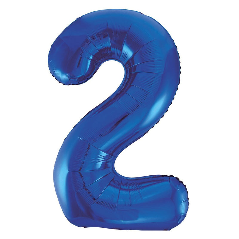 Number 2 Blue Foil Balloon-86cm