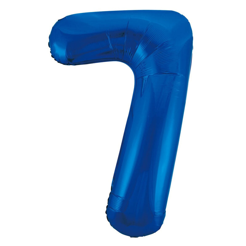 Number 7 Blue Foil Balloon-86cm