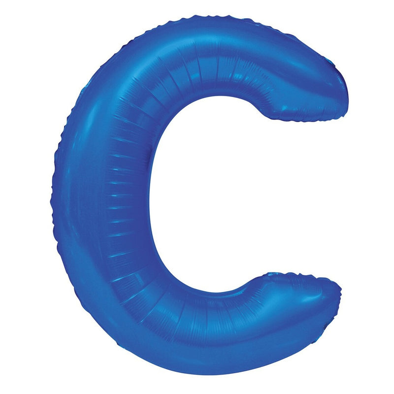 Blue Letter C Foil Balloon-86cm