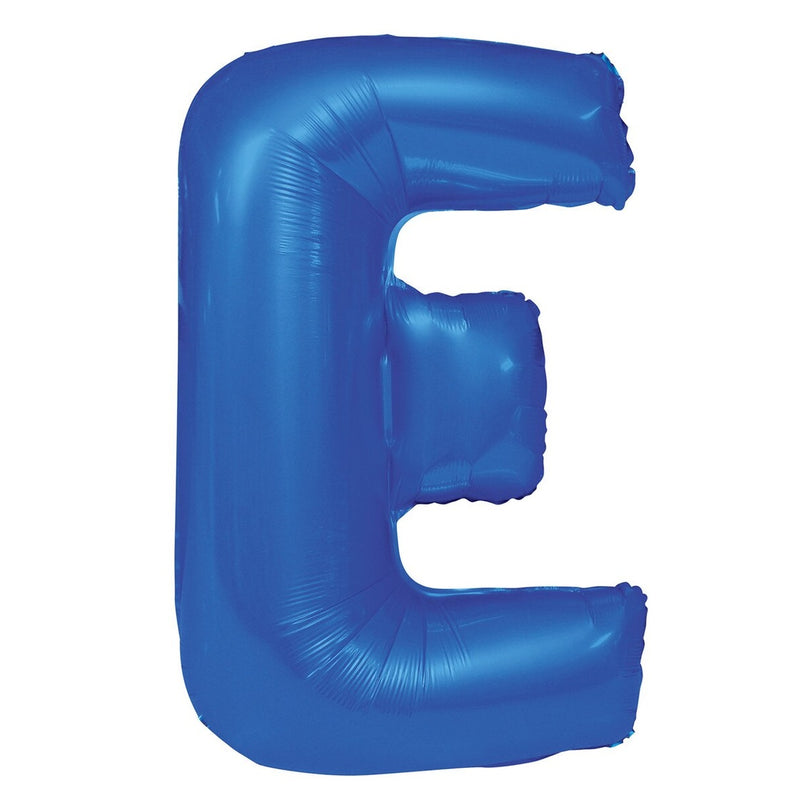 Blue Letter E Foil Balloon-86cm