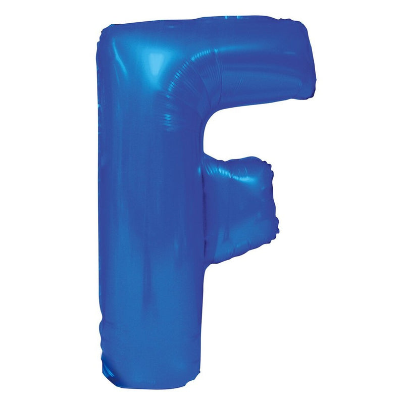 Blue Letter F Foil Balloon-86cm