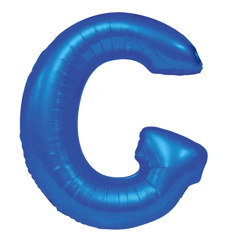 Blue Letter G Foil Balloon-86cm