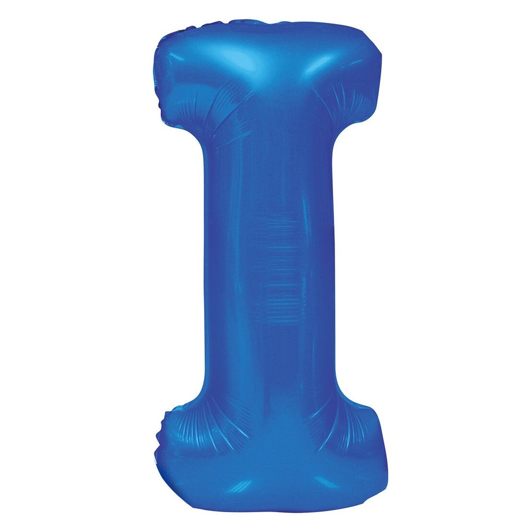 Blue Letter I Foil Balloon-86cm