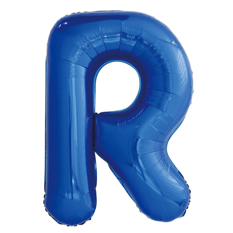 Blue Letter R Foil Balloon-86cm