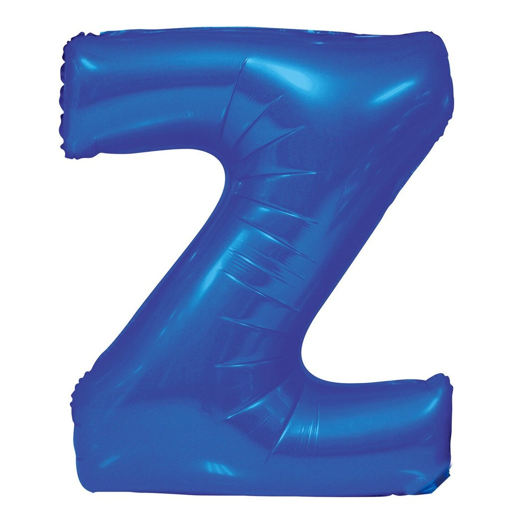 Blue Letter Z Foil Balloon-86cm