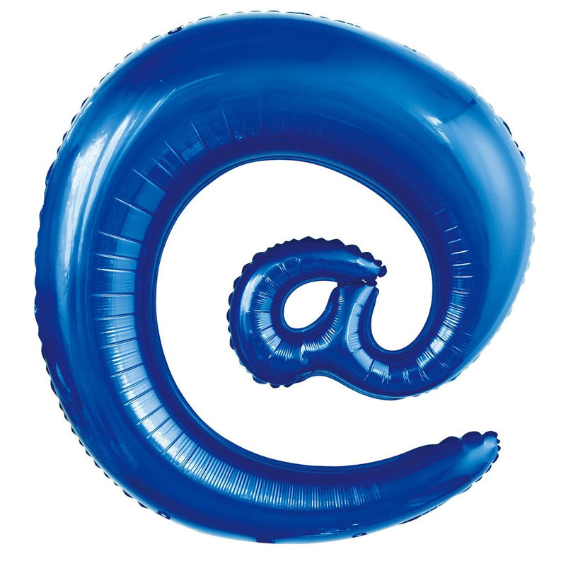 Blue Spiral Swirl Foil Balloon-91cm