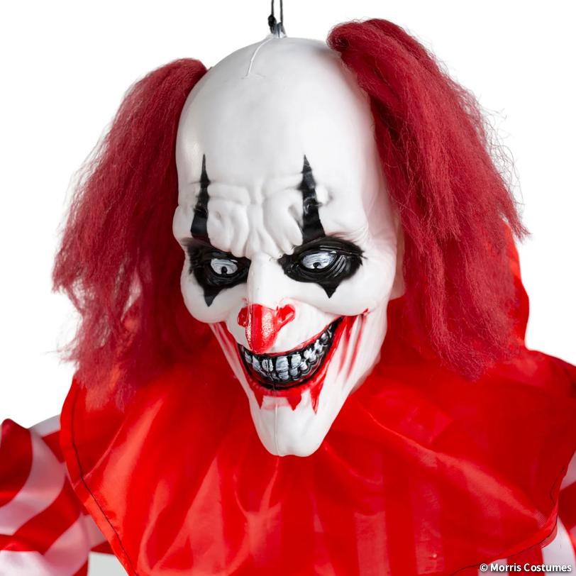 4 Ft Animated Hanging Clown Swing Decoration with Sound
