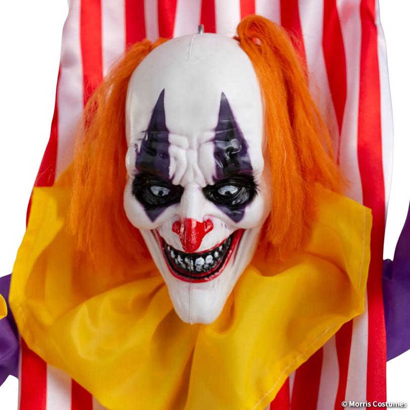 4 Ft Animated Hanging Clown Swing Decoration with Sound
