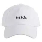 Stylish and comfortable White Bride Baseball Cap for weddings and bridal events