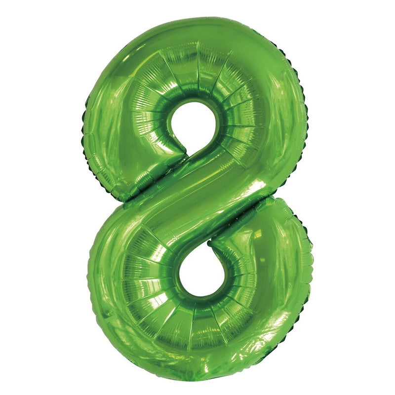Number 8 Green Foil Balloon-86cm
