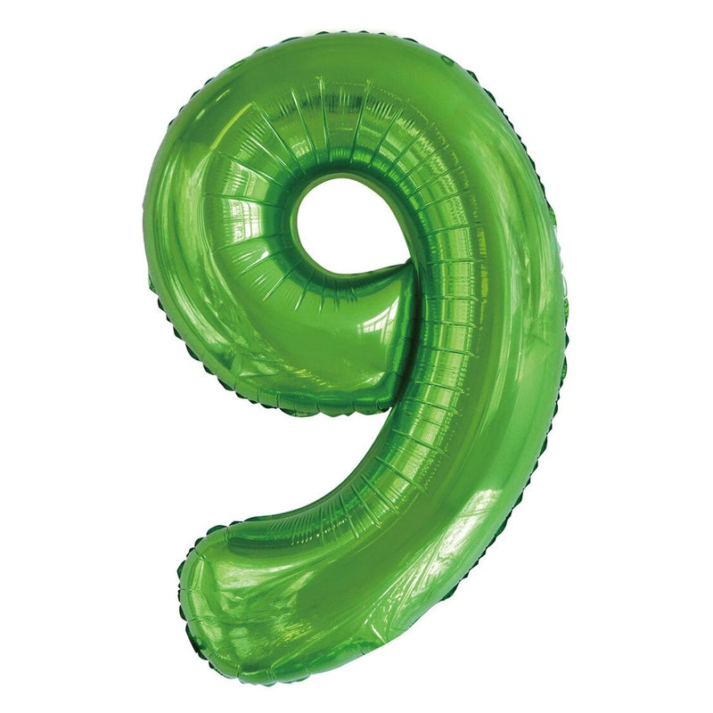 Number 9 Green Foil Balloon-86cm