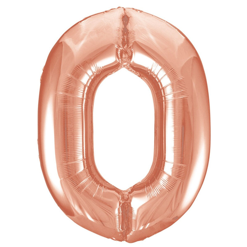 Number 0 Rose Gold Foil Balloon-86cm