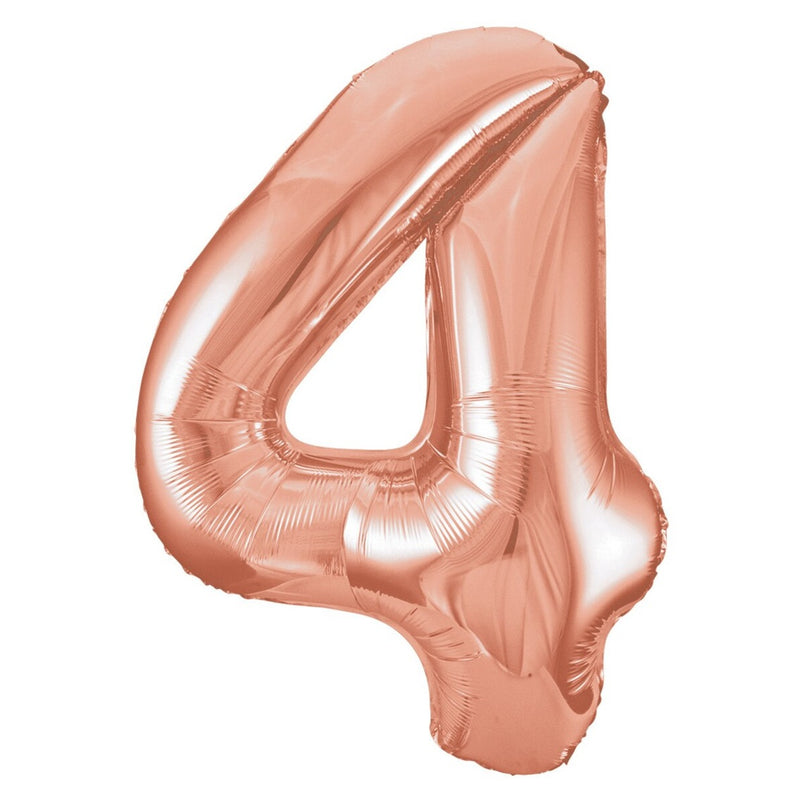 Number 4 Rose Gold Foil Balloon-86cm