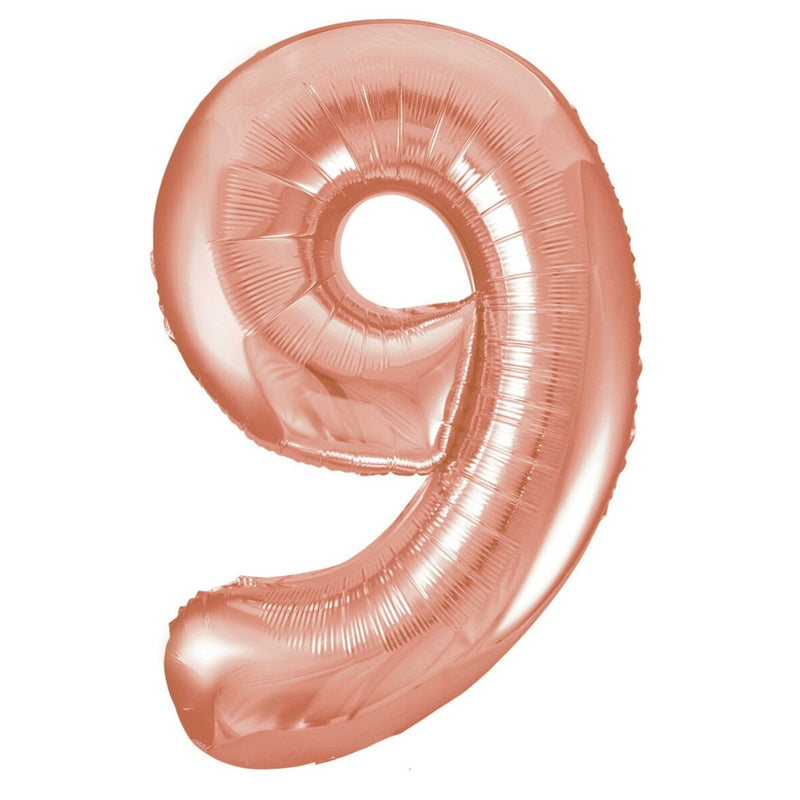 Number 9 Rose Gold Foil Balloon-86cm