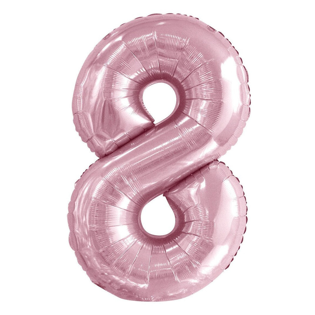 Number 8 Flamingo Pink Foil Balloon-86cm