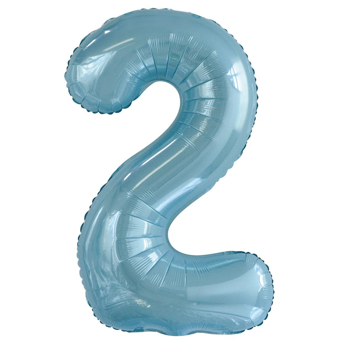 Number 2 Light Blue Foil Balloon-86cm