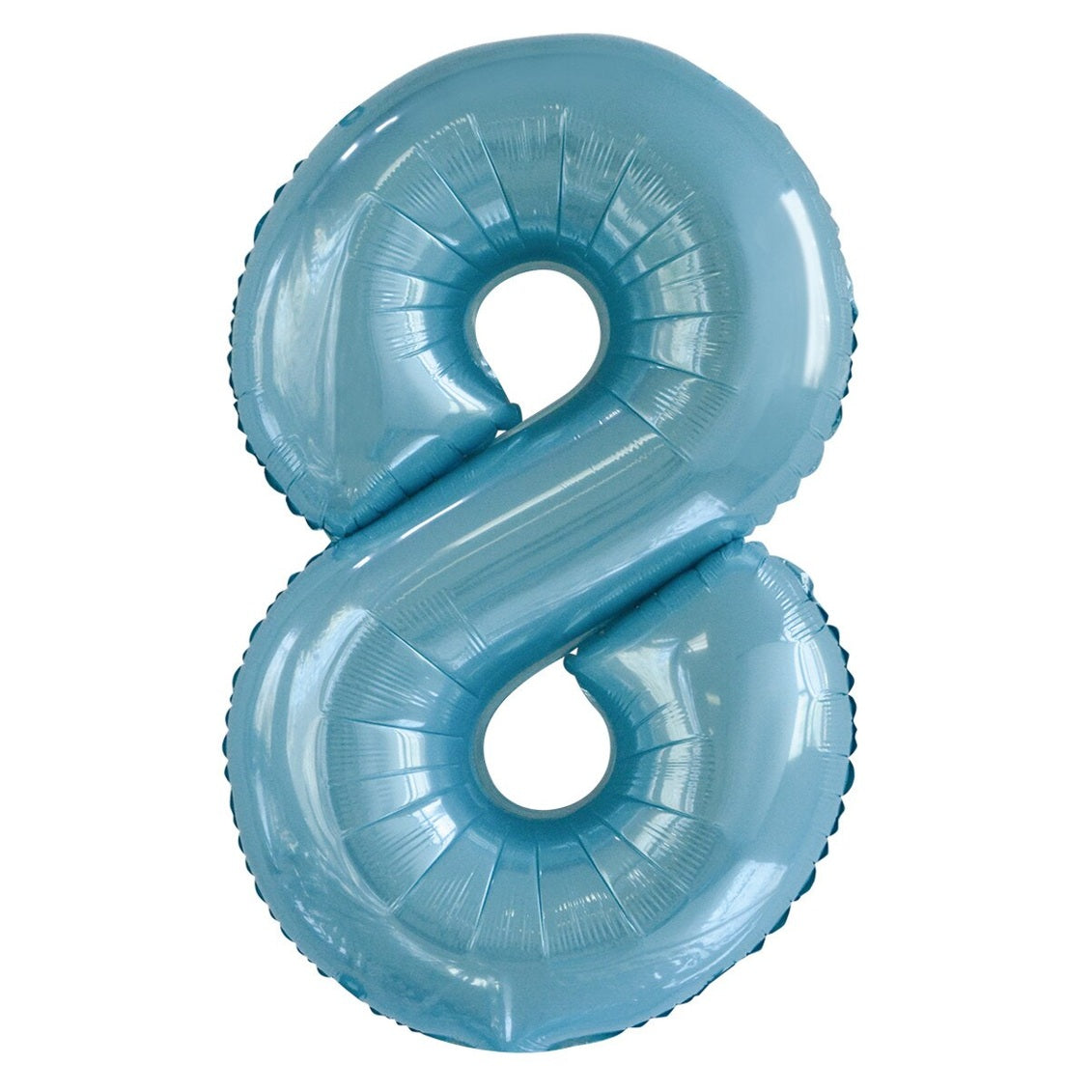 Number 8 Light Blue Foil Balloon-86cm