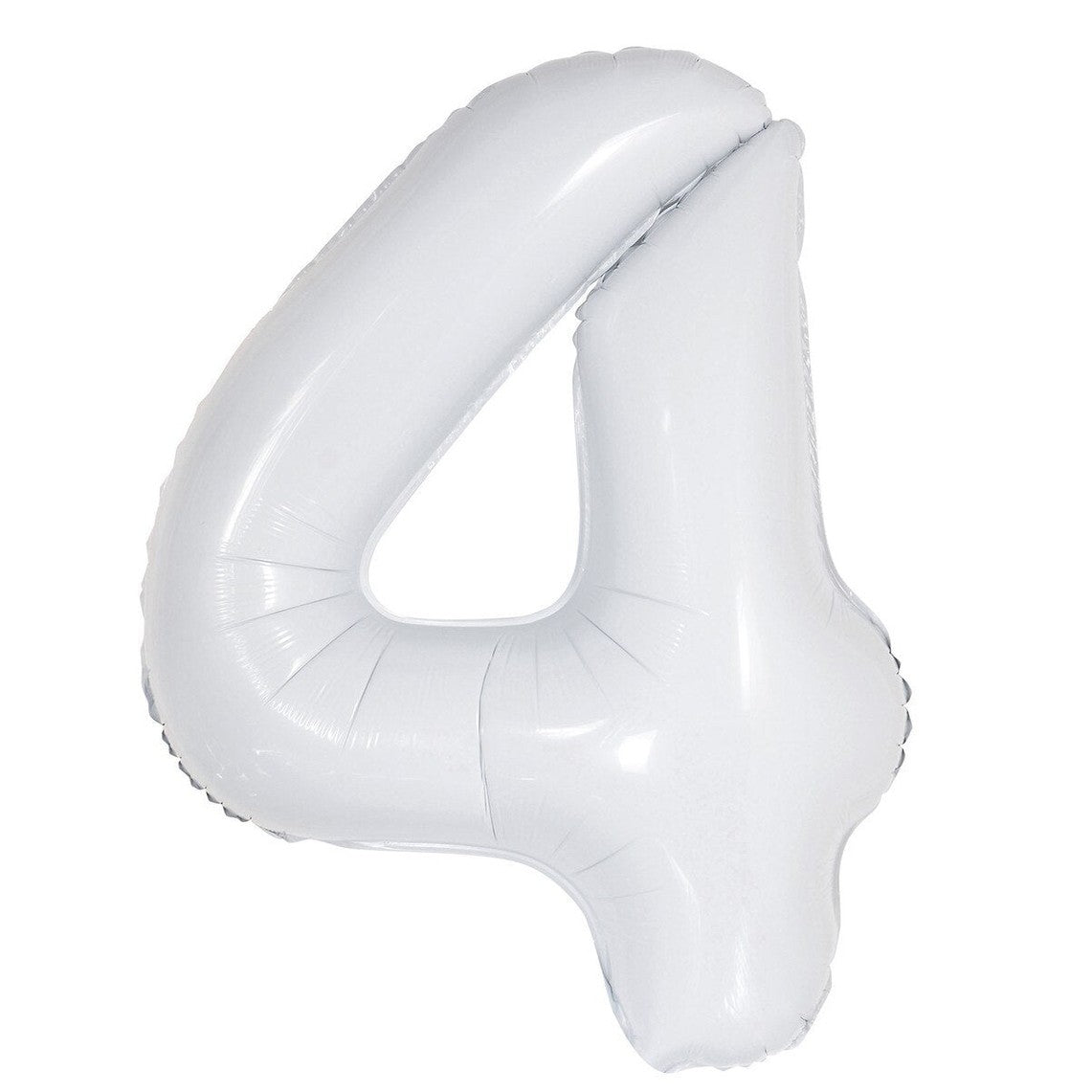 Number 4 White Foil Balloon – 86cm