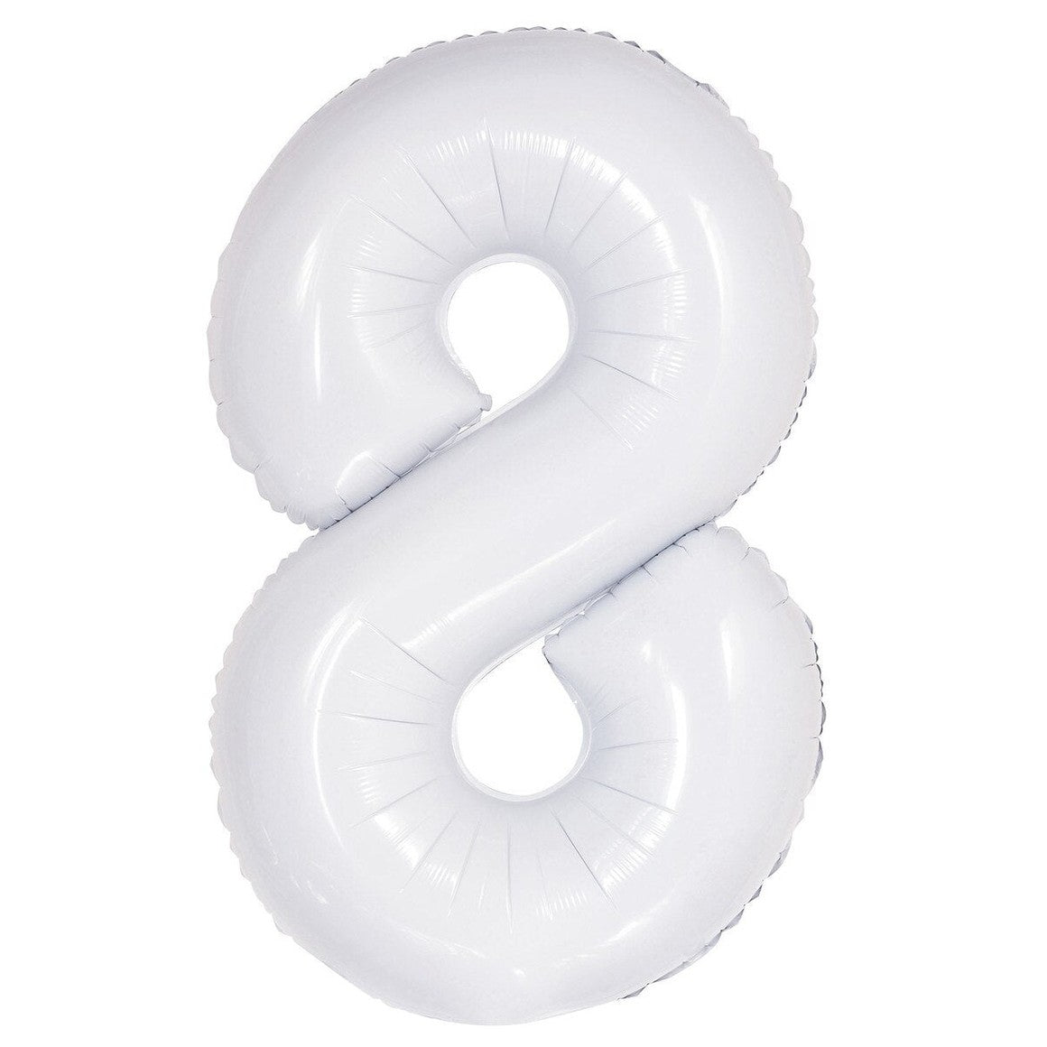 Number 8 White Foil Balloon – 86cm