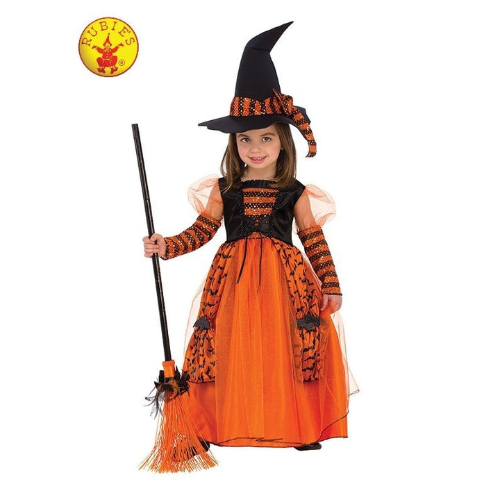 Sparkle Witch Costume Size M, Black and Purple Halloween Outfit for Women