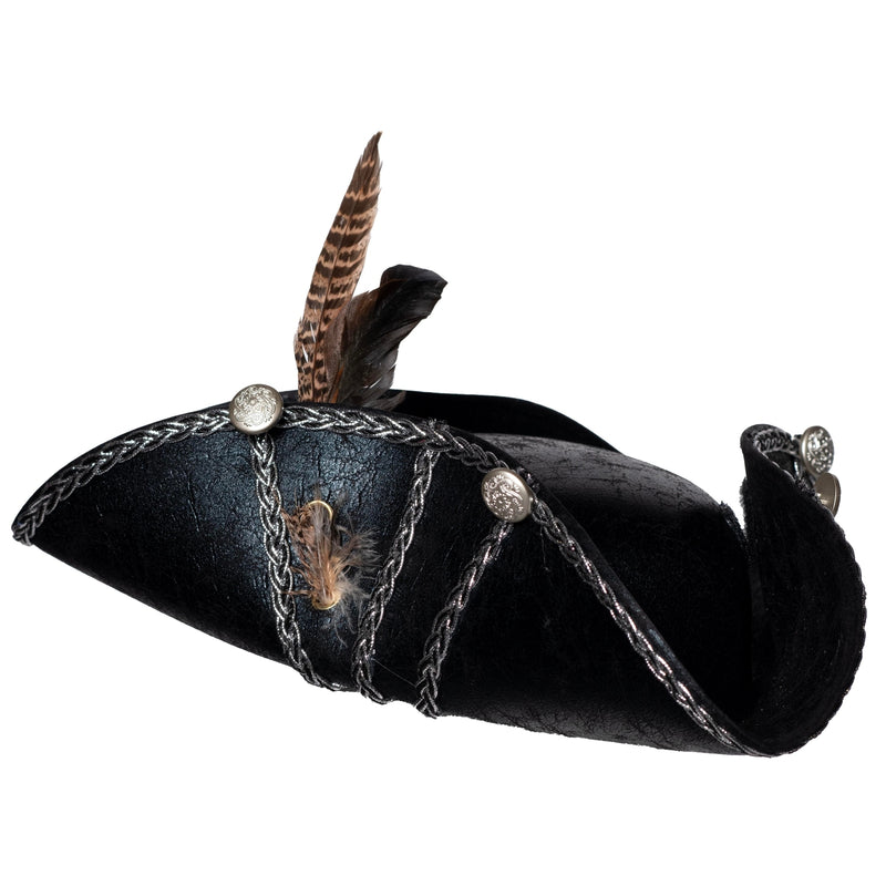Faux Suede Brown Pirate Hat