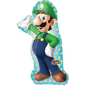 Super Mario Luigi Supershape Foil Balloon 86cm