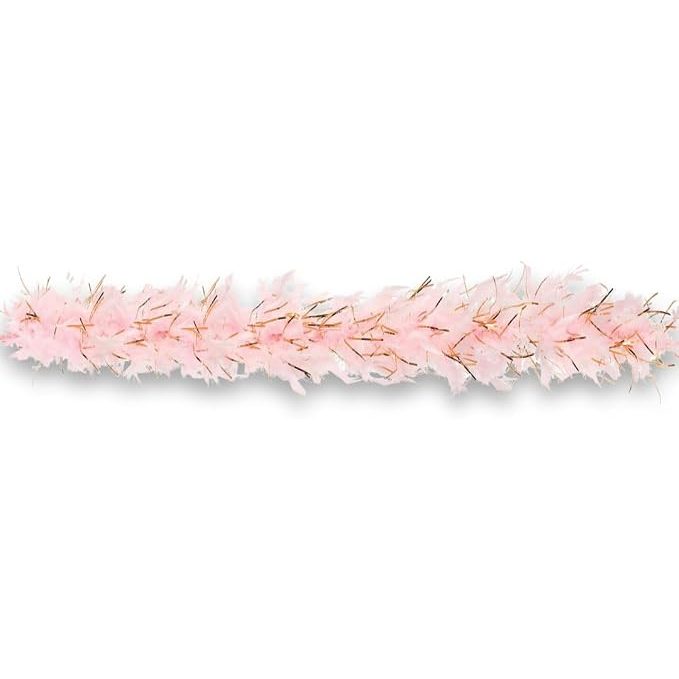 Bachelorette Feather Boa Blush & Gold Foil