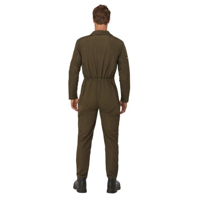 Top Gun Maverick Men's Aviator Costume, Green.