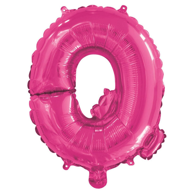 Hot Pink Letter Q Foil Balloon-35cm