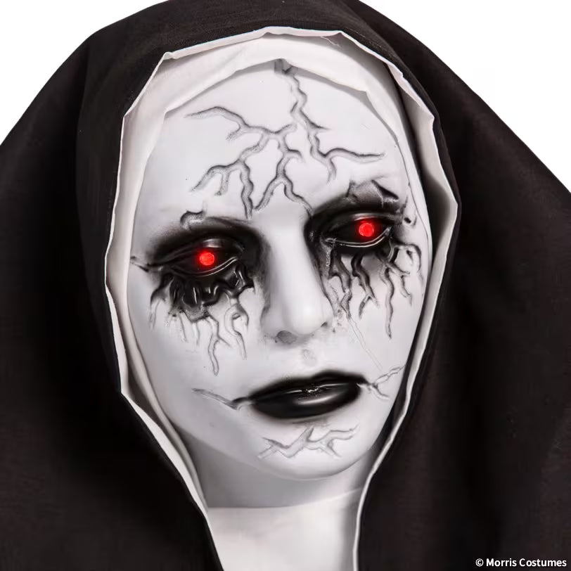 5 Ft. 4" Animated Light-Up Standing Suddenly Surprise Nun with Sound Halloween Decoration