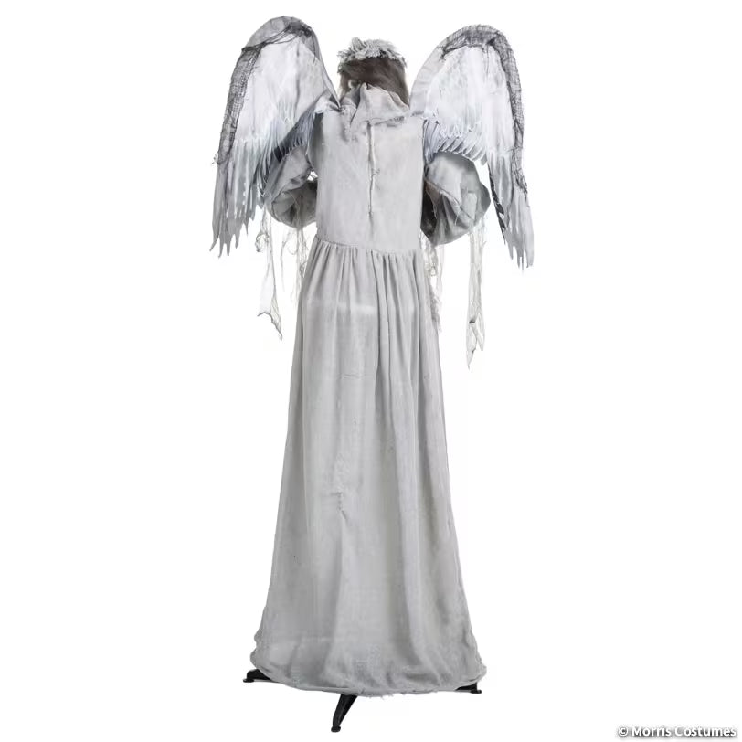 5 Ft. 6" Animated Light-Up Turning Sudden Surprise Angel with Sound Halloween Decoration