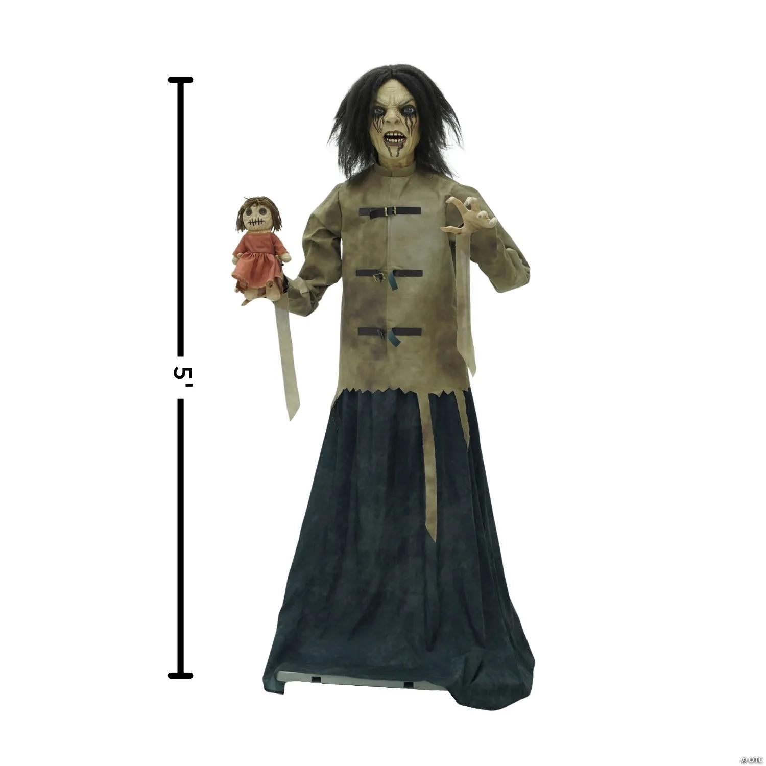 5 Ft. Maniac Mary in a Straitjacket with Doll