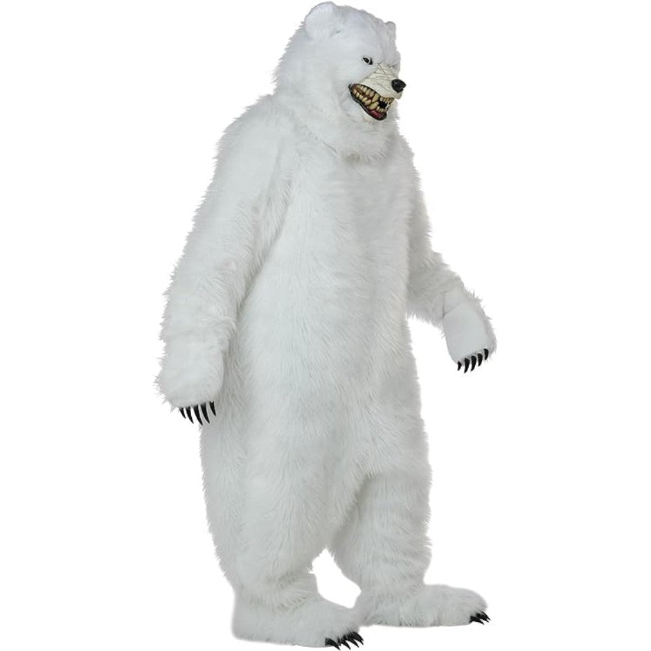 Polar Bear Adult Deluxe Costume with Moveable Jaw Mask