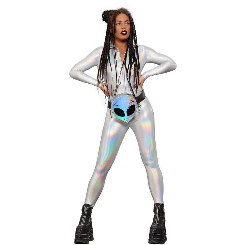 Fever Miss Whiplash Mirror Holographic Costume