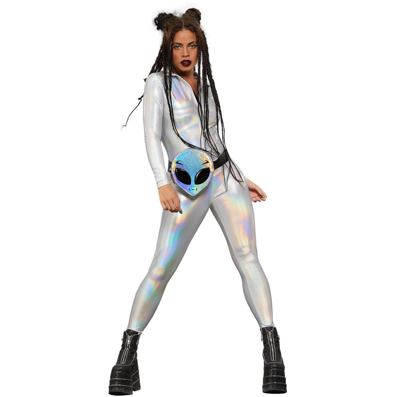 Fever Miss Whiplash Mirror Holographic Costume