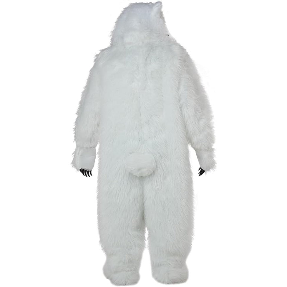 Polar Bear Adult Deluxe Costume with Moveable Jaw Mask