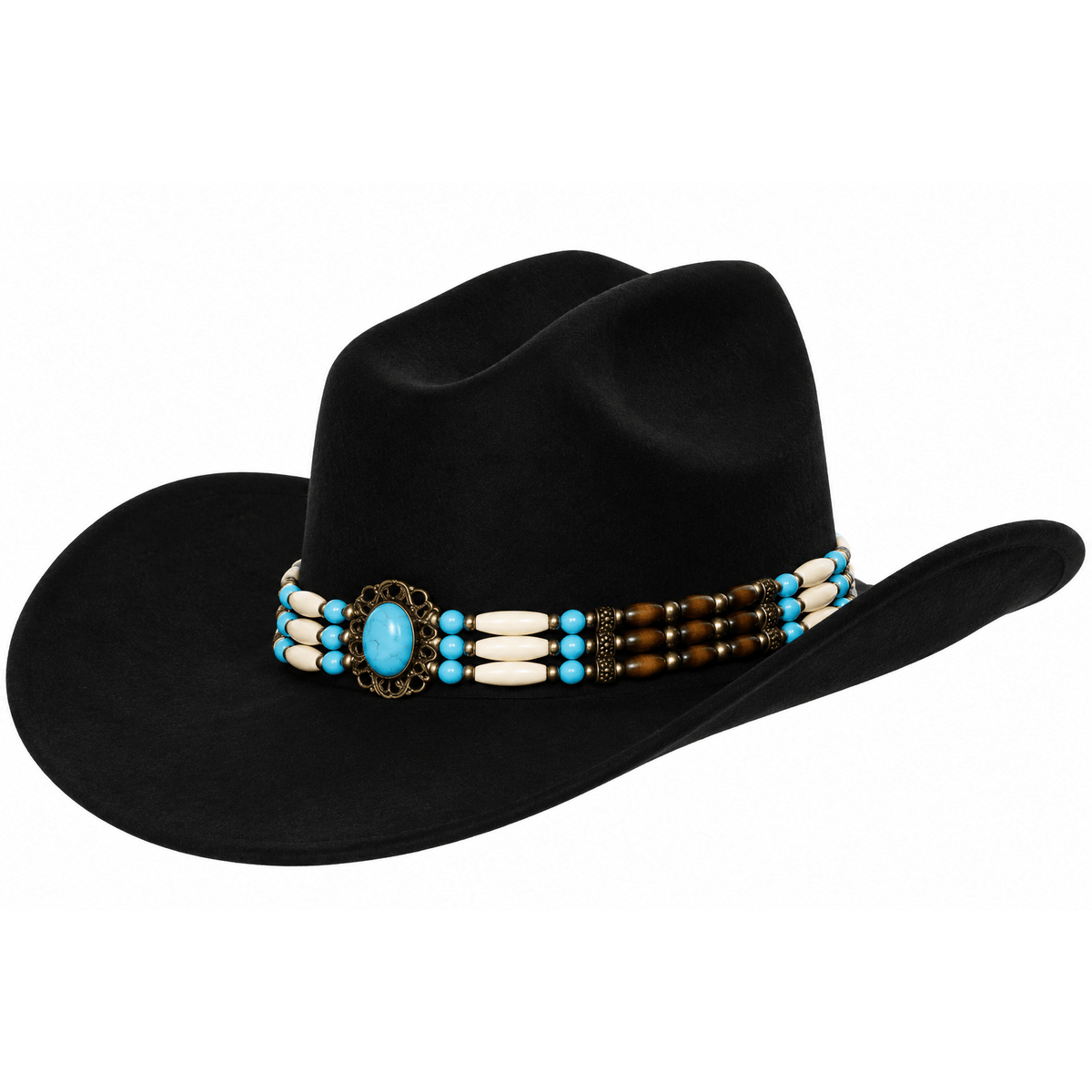 Cowboy Hat with Native Beads