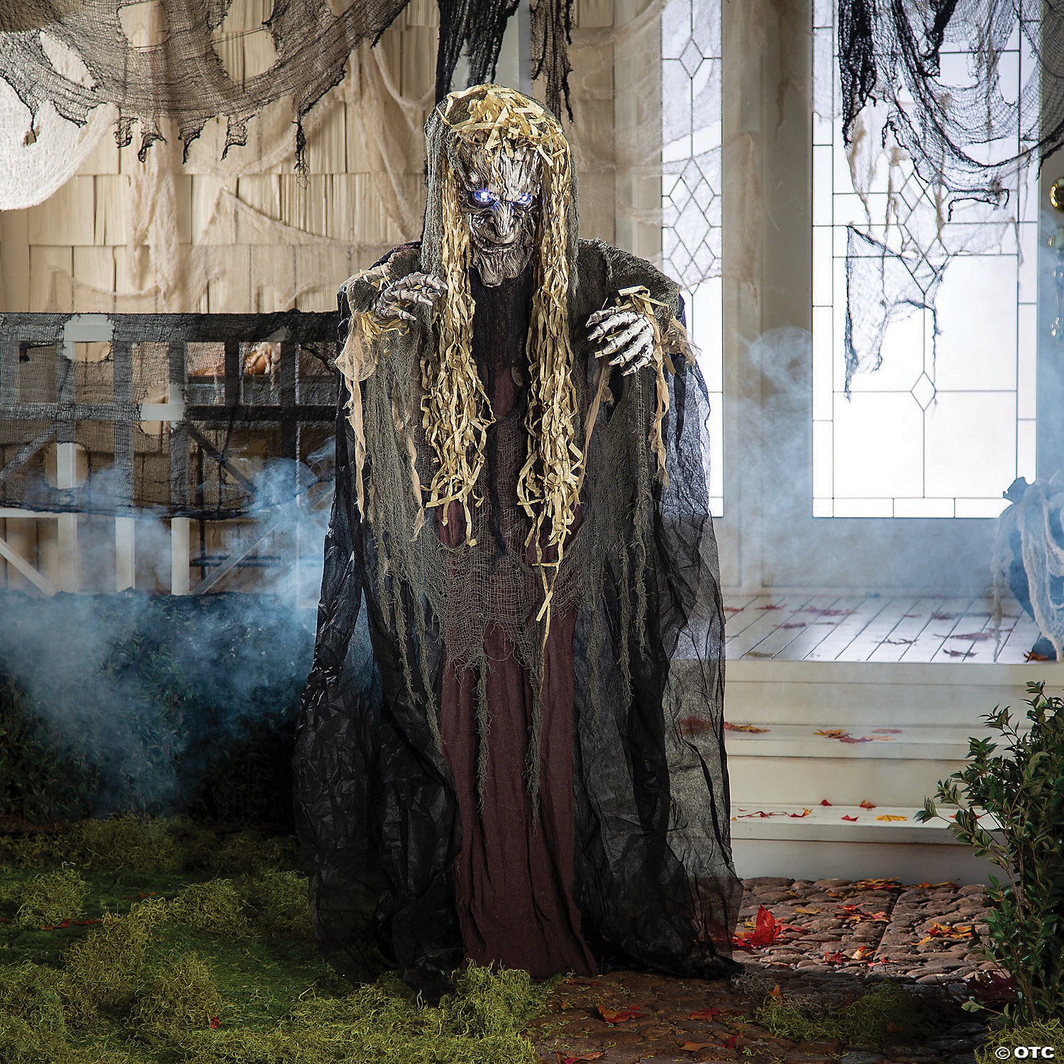 Spooky 66 Animated Talking Tree Standing Halloween Decoration with glowing eyes and moving mouth for outdoor and indoor holiday decor