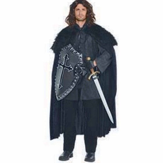 Black Faux Fur Cloak
