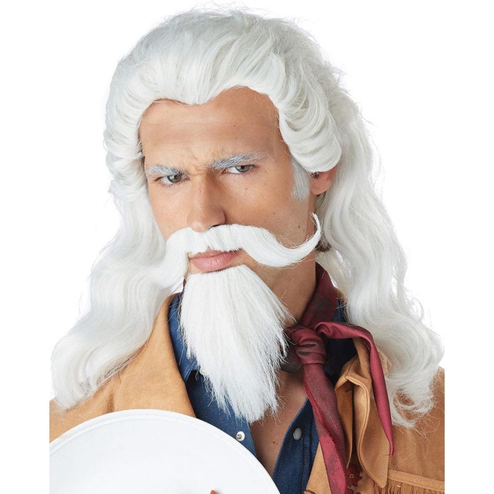 Buffalo Bill Mens Wig and Beard.