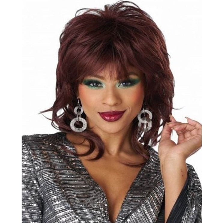 70s Shaggy Chic Adult Wig, Auburn