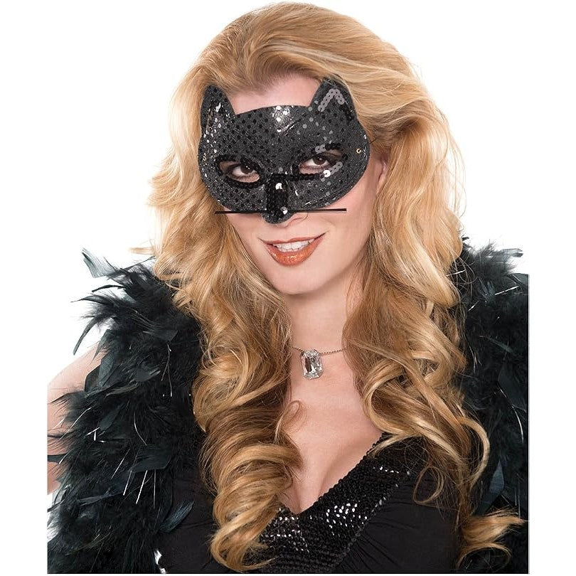 Fancy Cat Black Mask, Adult