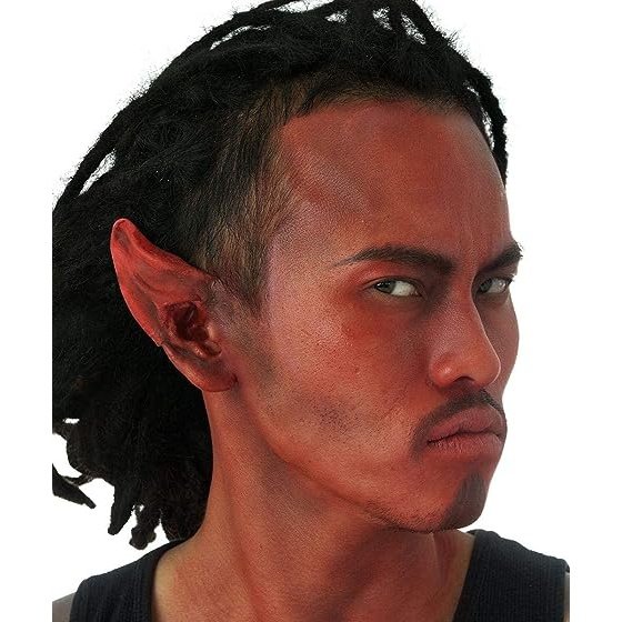 Realistic Devil Ear Tips Latex Appliance for Halloween Costume Makeup and Special Effects
