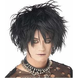 Gothic Punk Short Black Wig